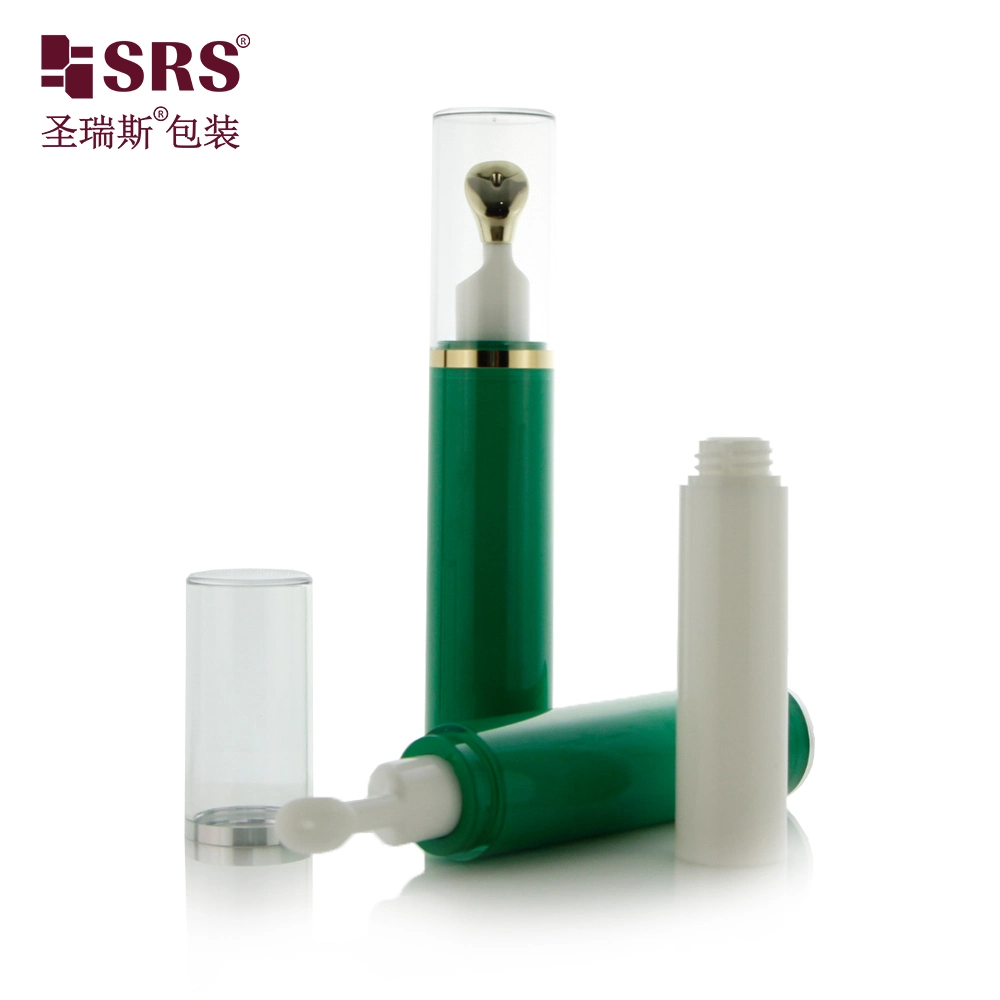 Green Eye Care Plastic Packaging Bottle Roller Applicator Available 15ml Bottle