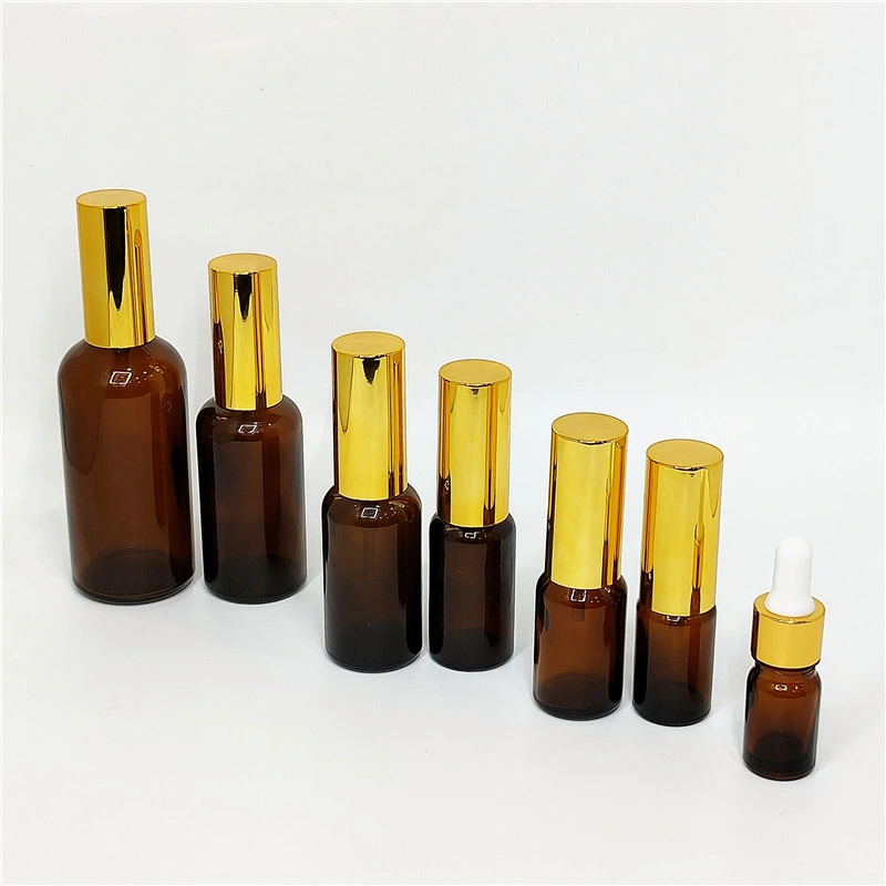 Amber Glass Bottles with Dropper for Essential Oil, Lotion and Skin Beauty